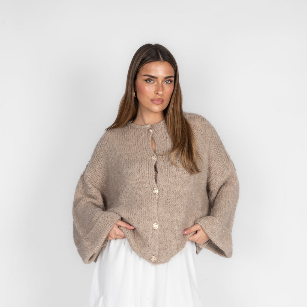 Cárdigan oversize de manga suave