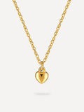 Collar con colgante de corazón de alivio