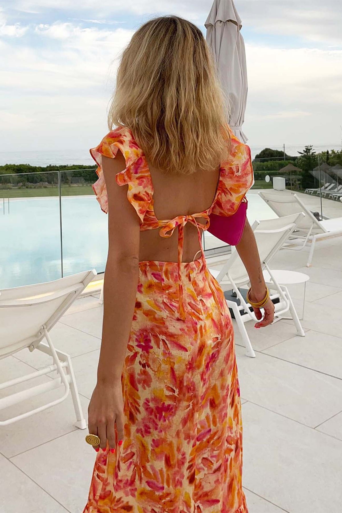 Yafit™ | Vestido Floral con Detalles de Volantes