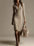 La Scintilla | Vestido Beige de Algodón Pull