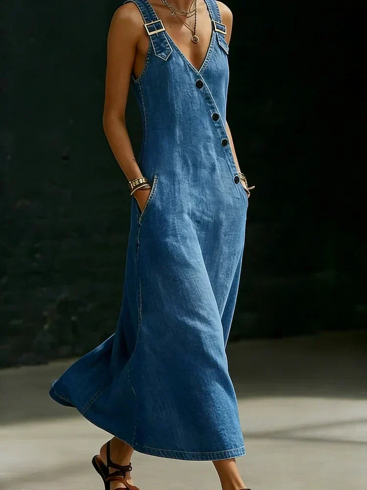 Vera | Vestido de denim con botones