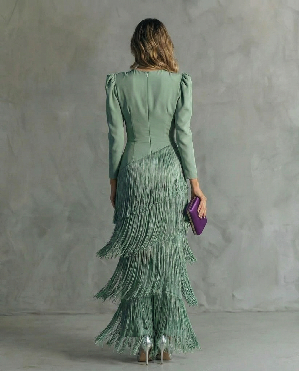 Vestido Élégante con Flecos Élise de La Scintilla