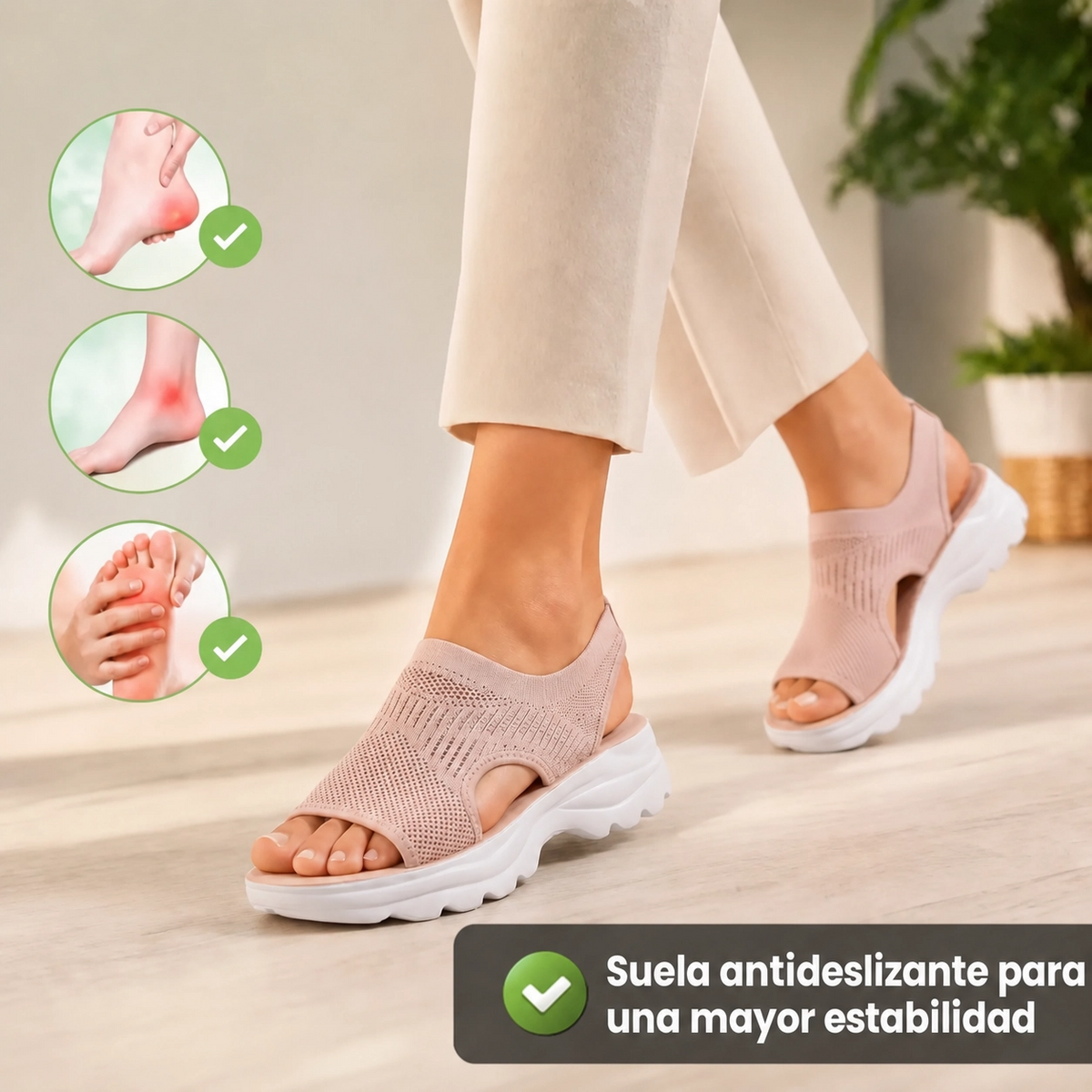 Noara | Sandalias Ortopédicas Antideslizantes