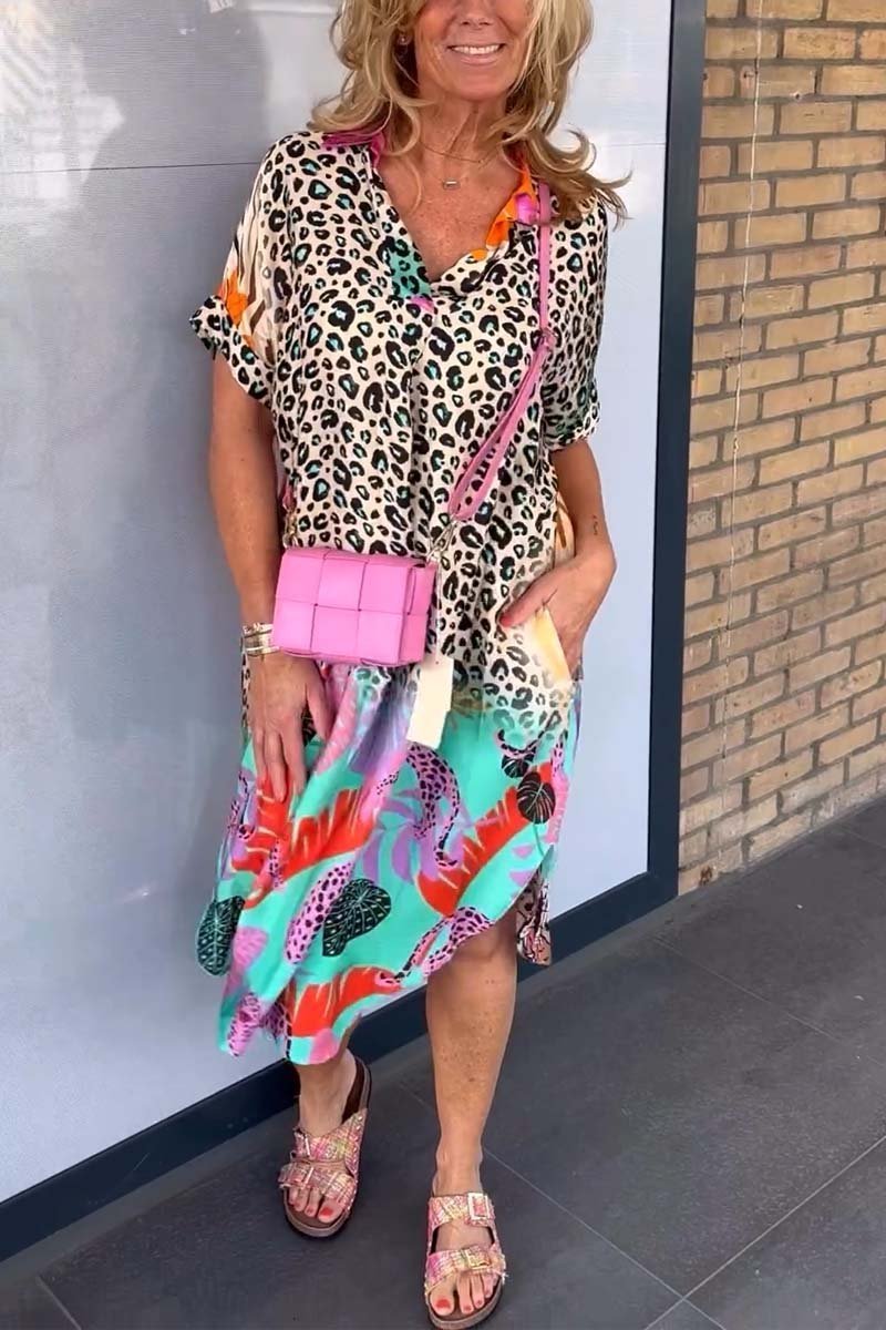 Eri™ | Vestido Casual con Diseño de Leopardo