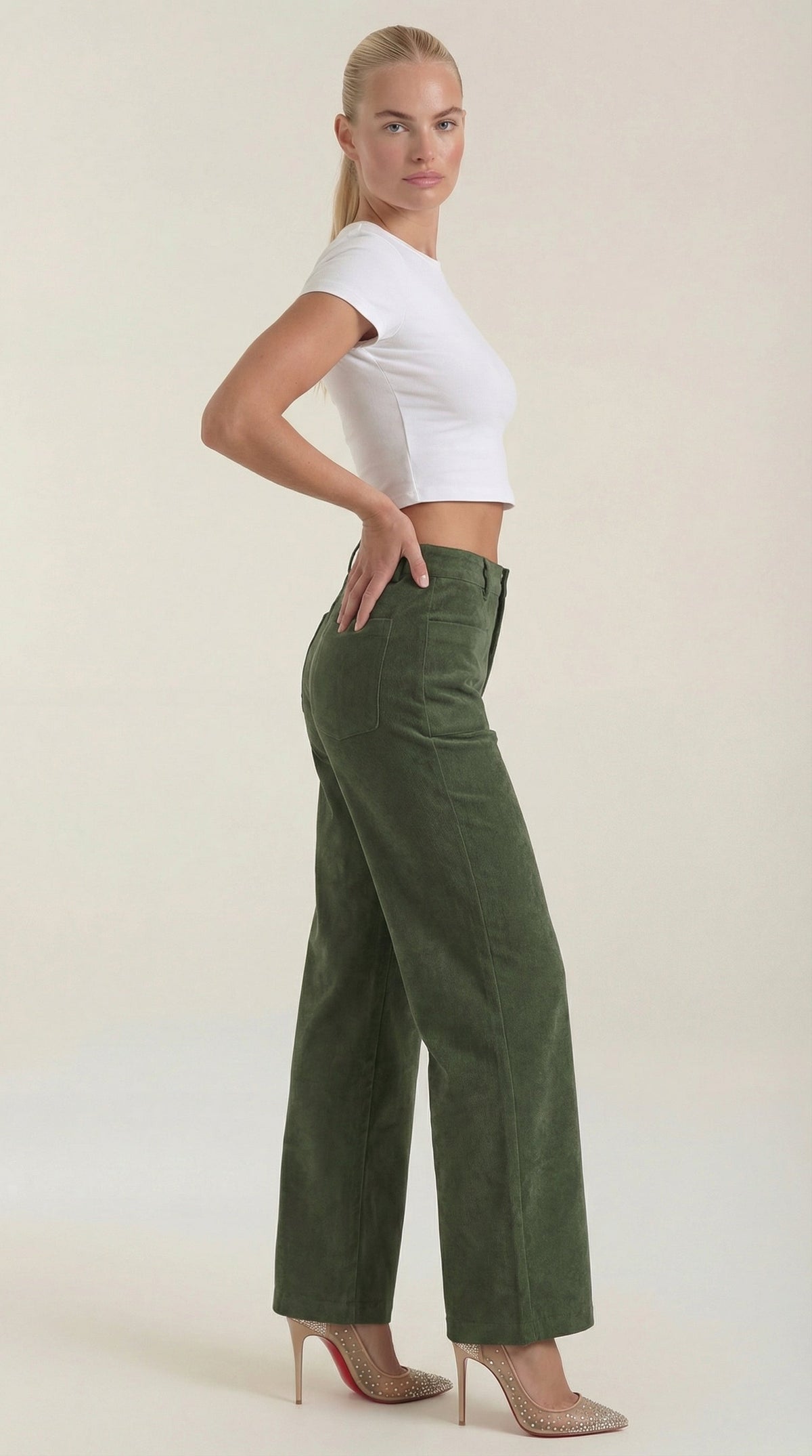 Allison Weite Pantalones de Pana