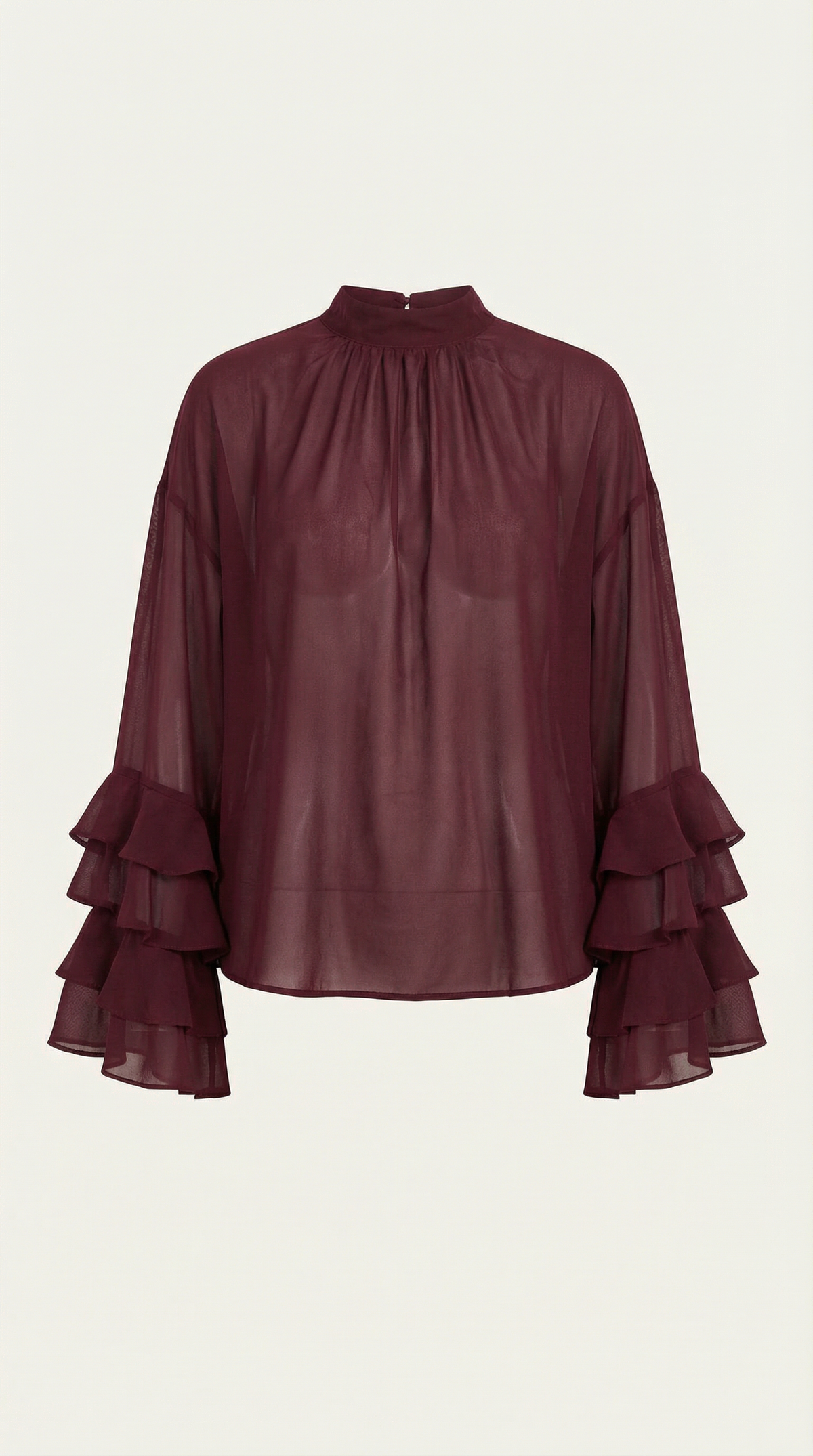 Top Alma de cuello alto simulado - Transparente