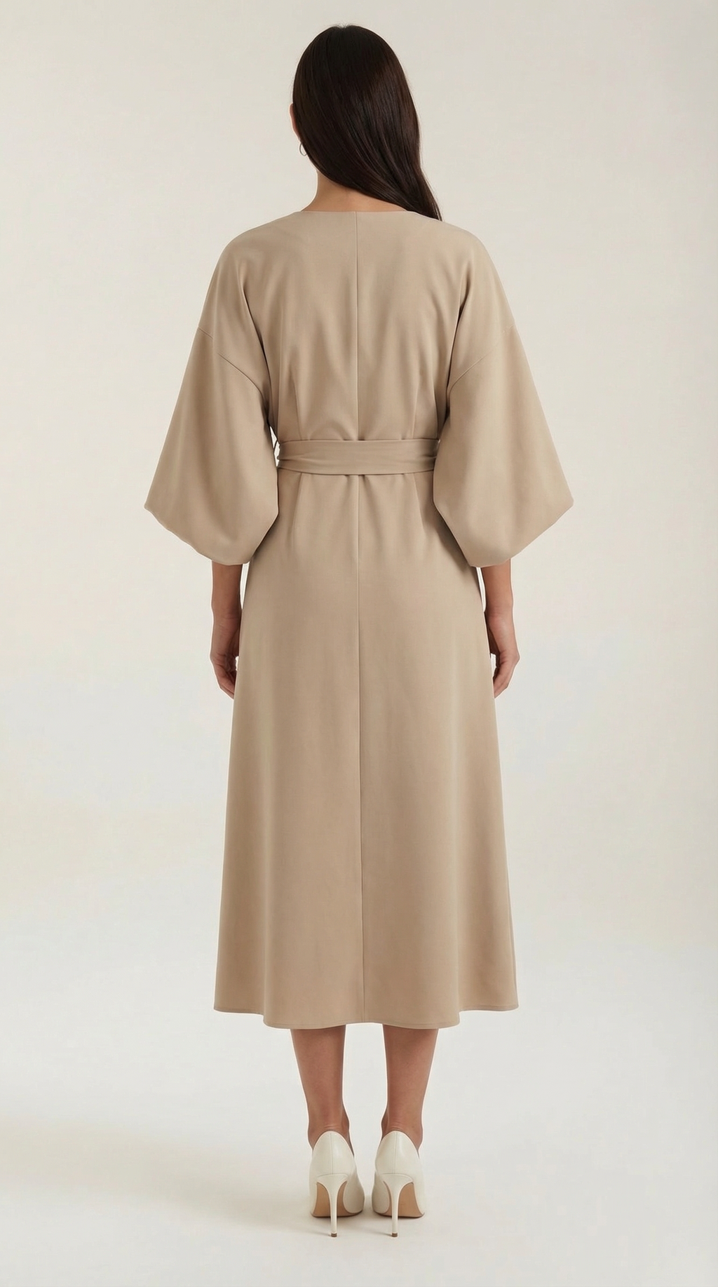 Vestido Maxí Ana con Cinturón Ajustable en la Cintura