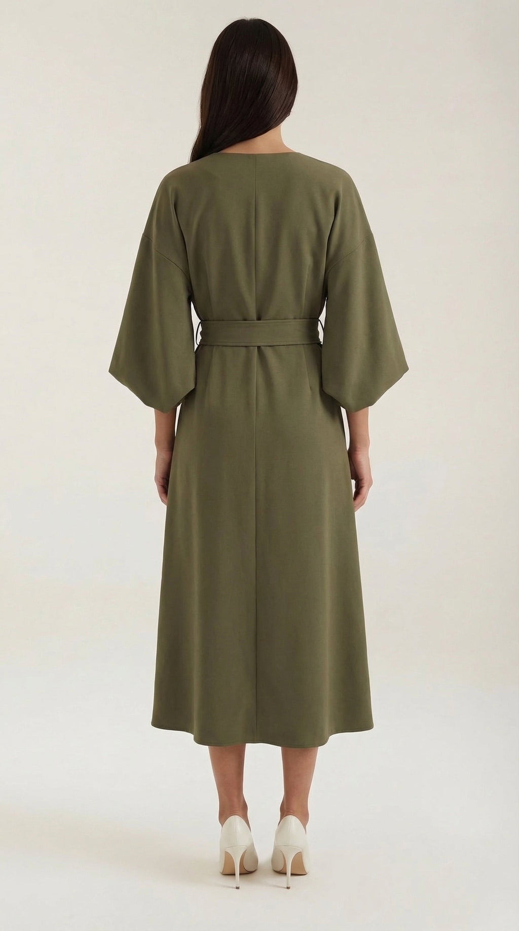 Vestido Maxí Ana con Cinturón Ajustable en la Cintura