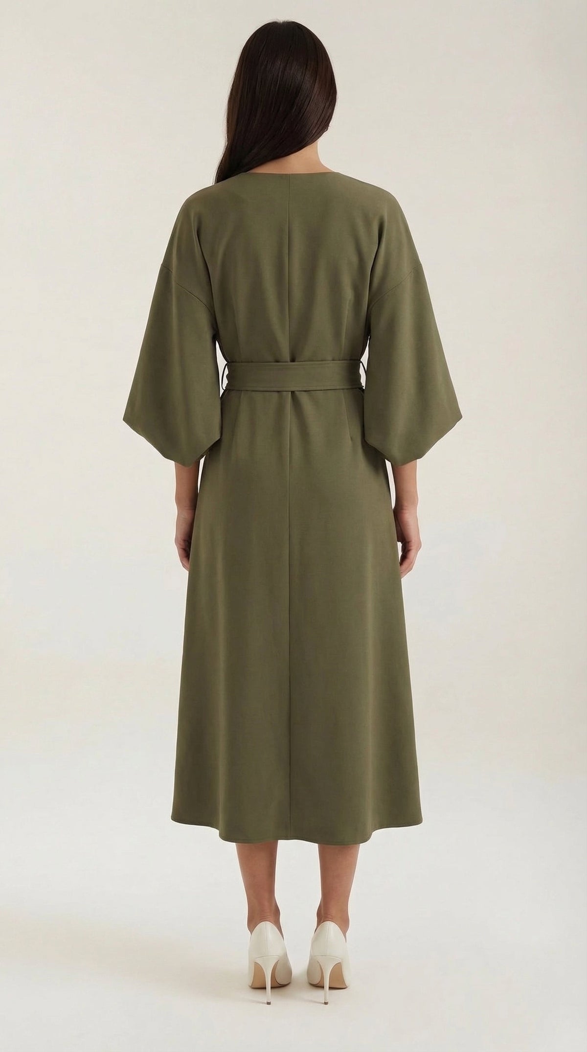 Vestido Maxí Ana con Cinturón Ajustable en la Cintura