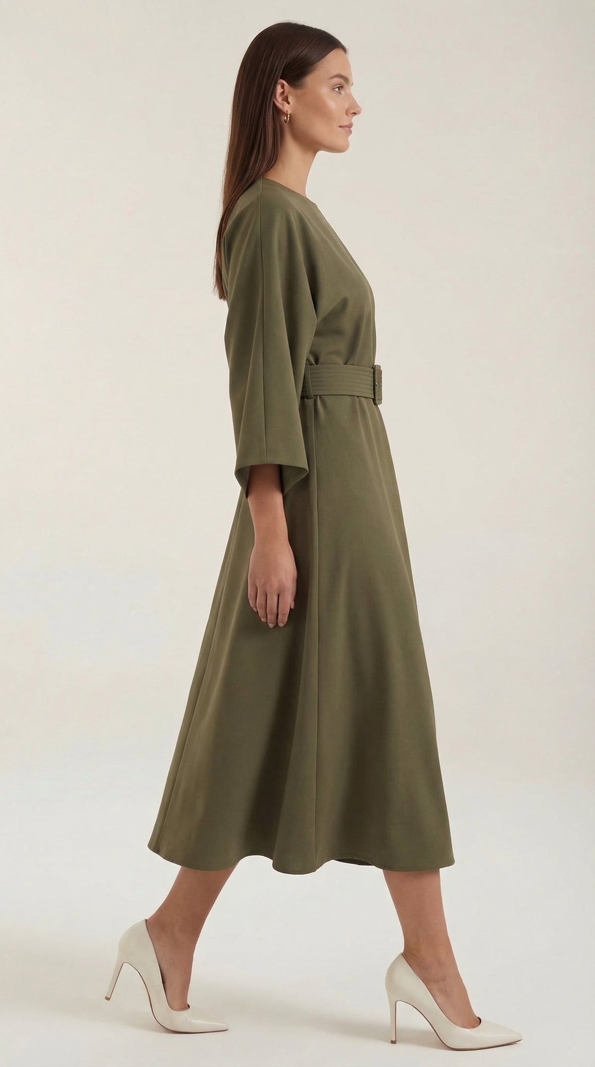 Vestido Maxí Ana con Cinturón Ajustable en la Cintura