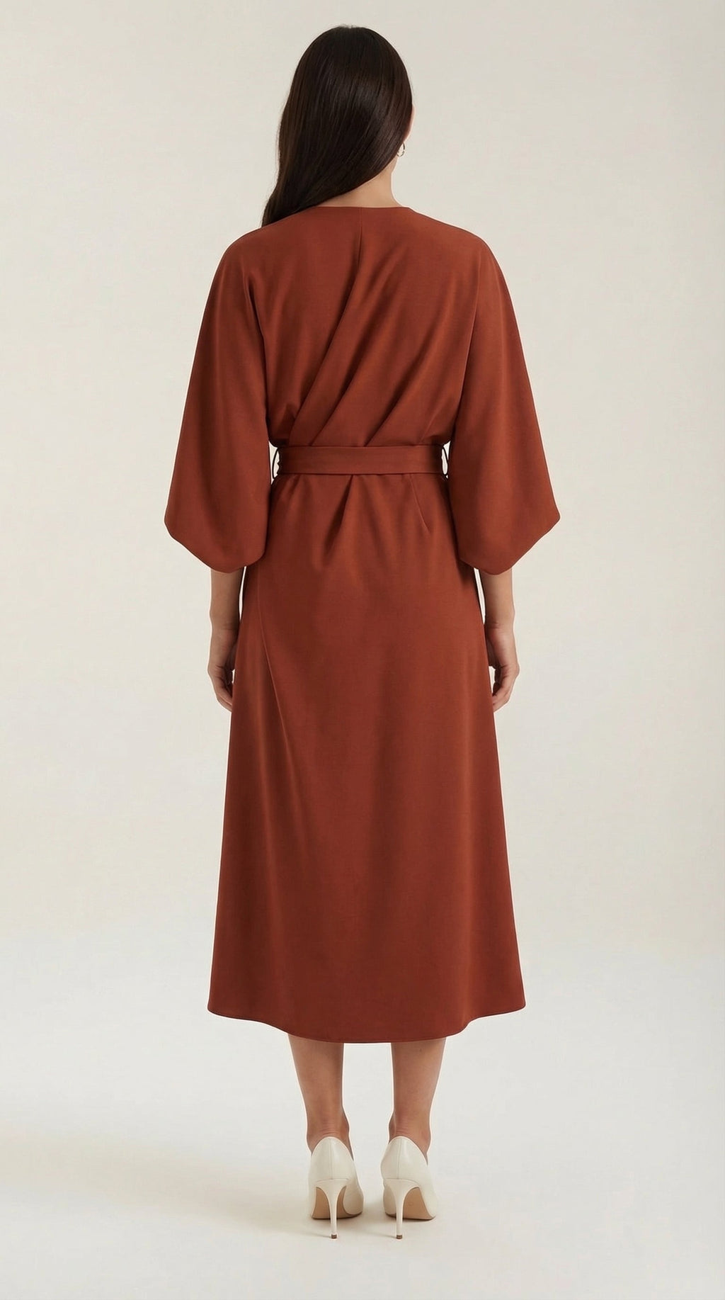 Vestido Maxí Ana con Cinturón Ajustable en la Cintura