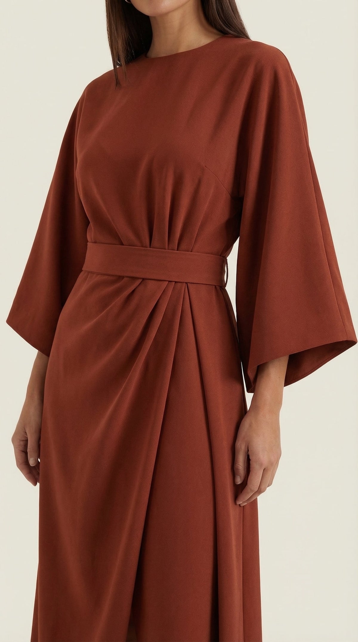 Vestido Maxí Ana con Cinturón Ajustable en la Cintura