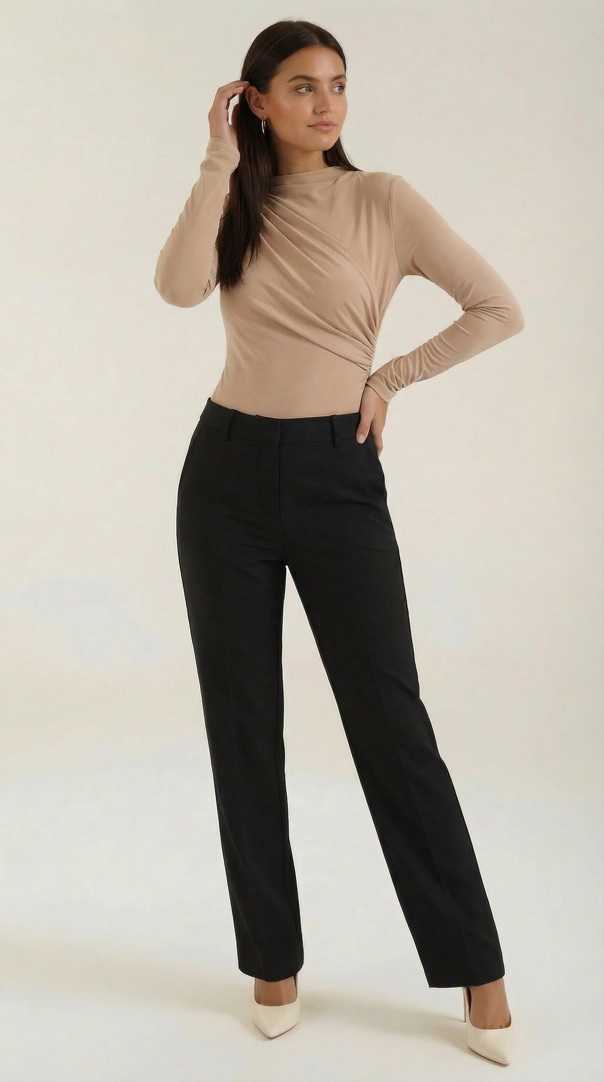 Audrey Geraffter Cuerpo de Manga Larga
