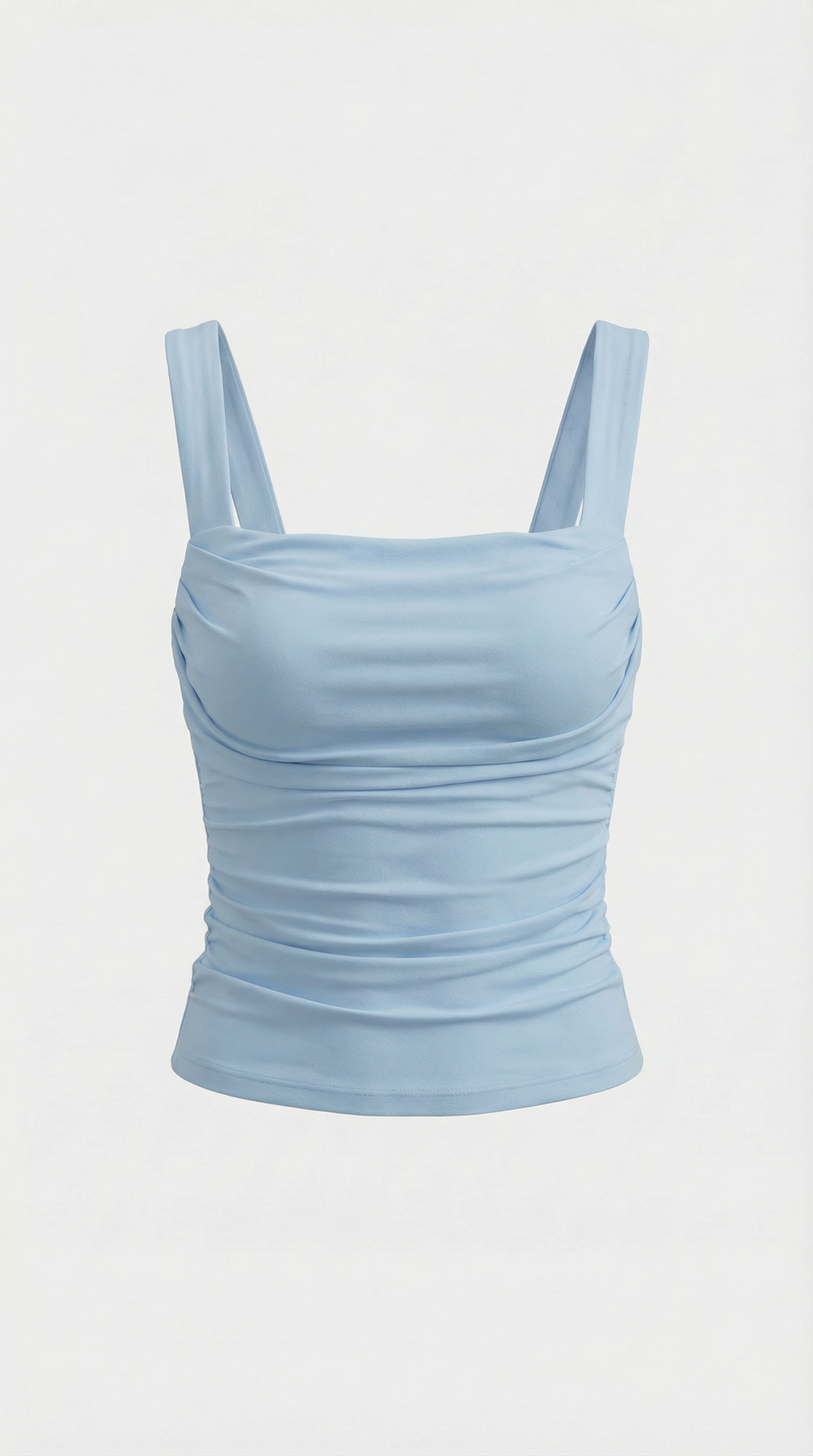 Blusa sin mangas Blair con fruncido y escote cuadrado