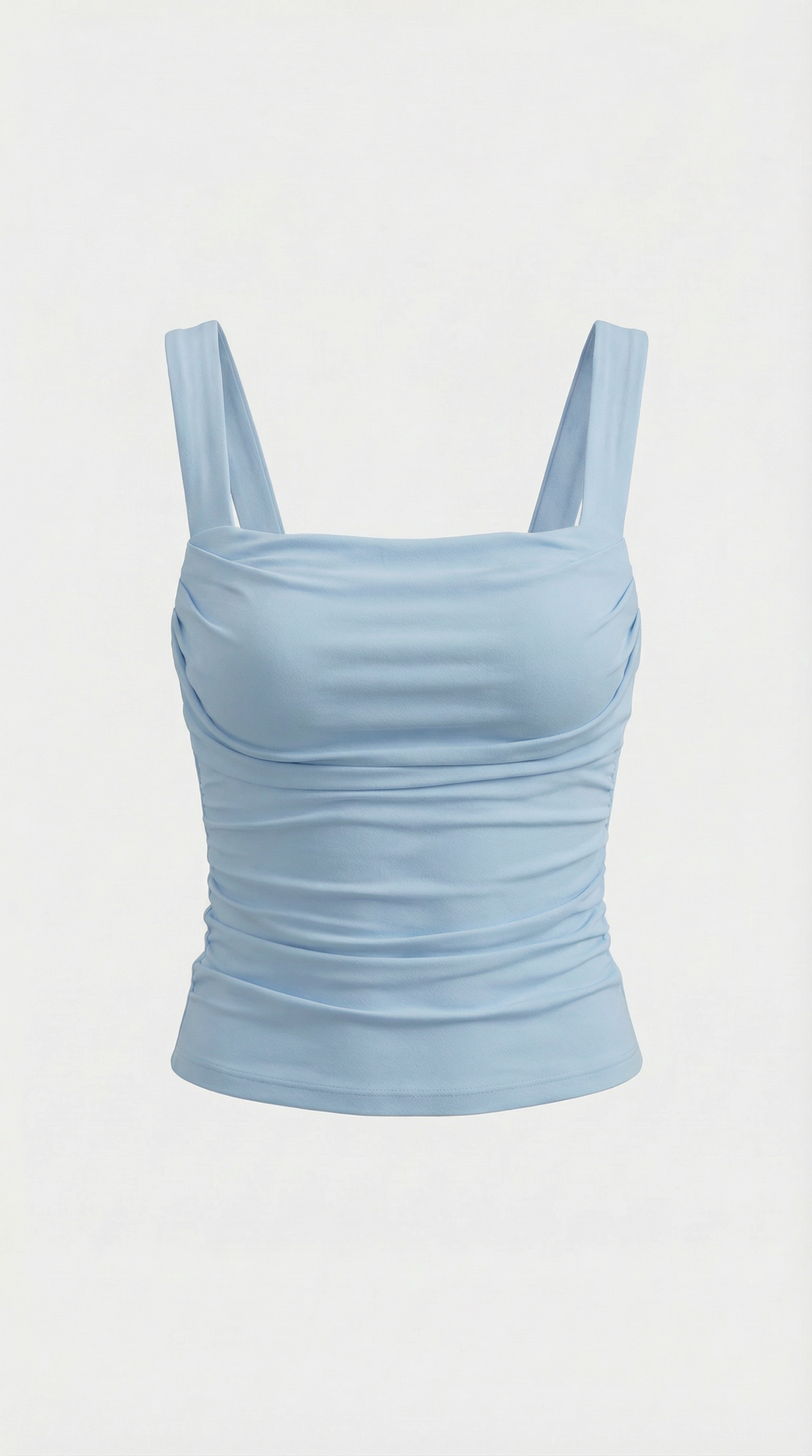 Blusa sin mangas Blair con fruncido y escote cuadrado