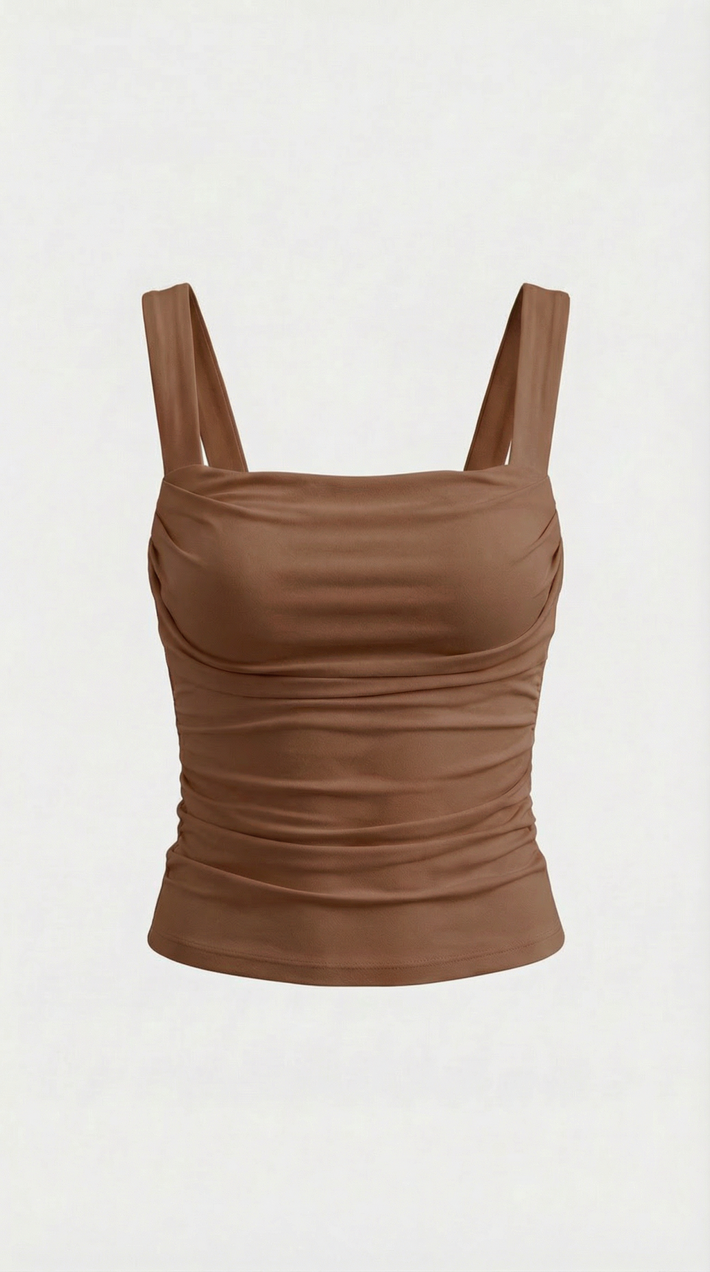 Blusa sin mangas Blair con fruncido y escote cuadrado