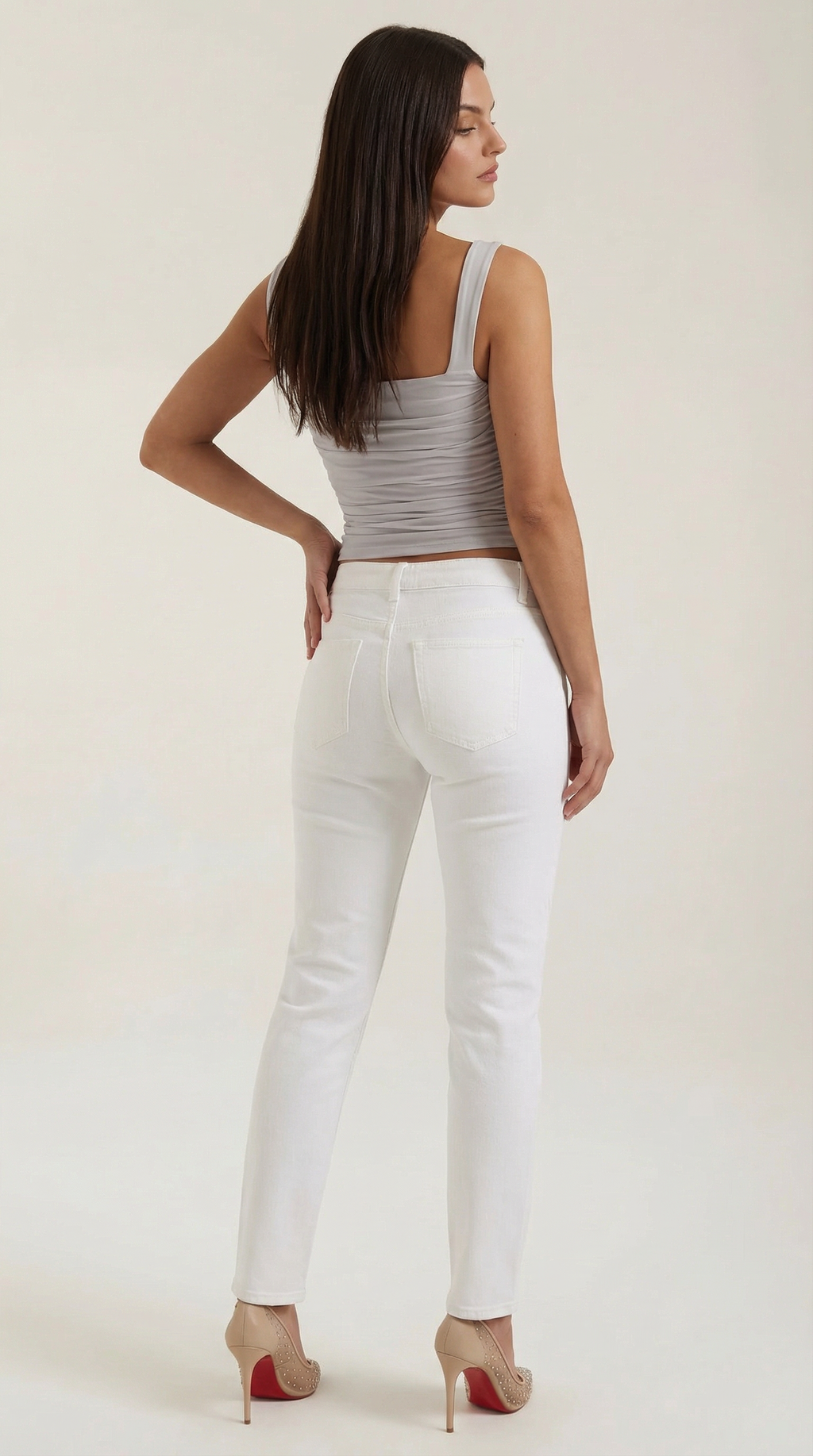 Blusa sin mangas Blair con fruncido y escote cuadrado