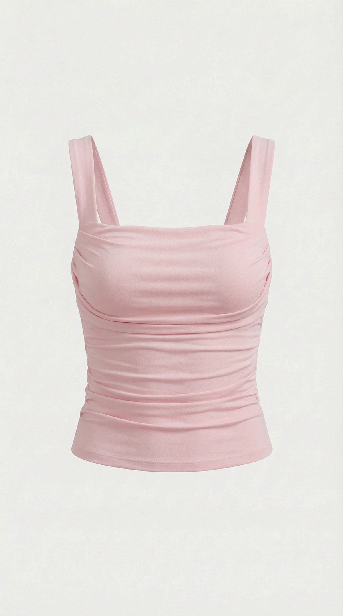 Blusa sin mangas Blair con fruncido y escote cuadrado