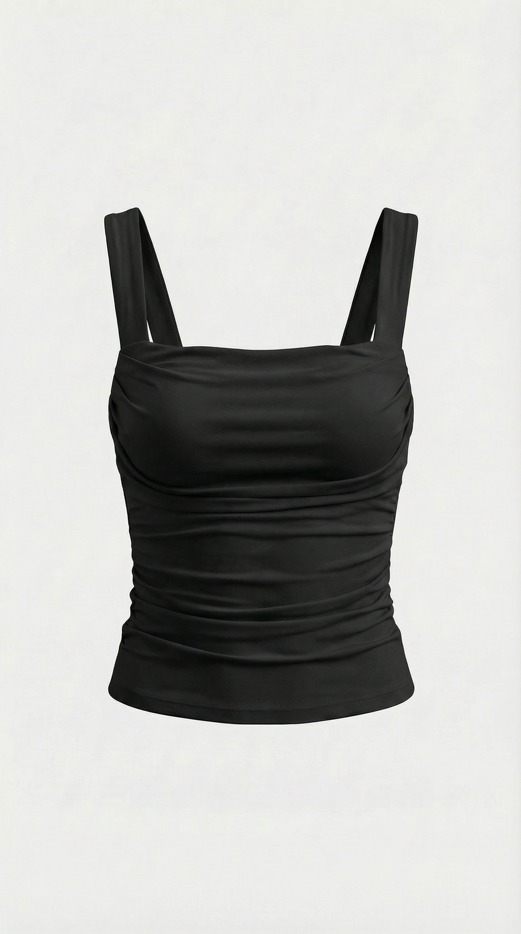 Blusa sin mangas Blair con fruncido y escote cuadrado