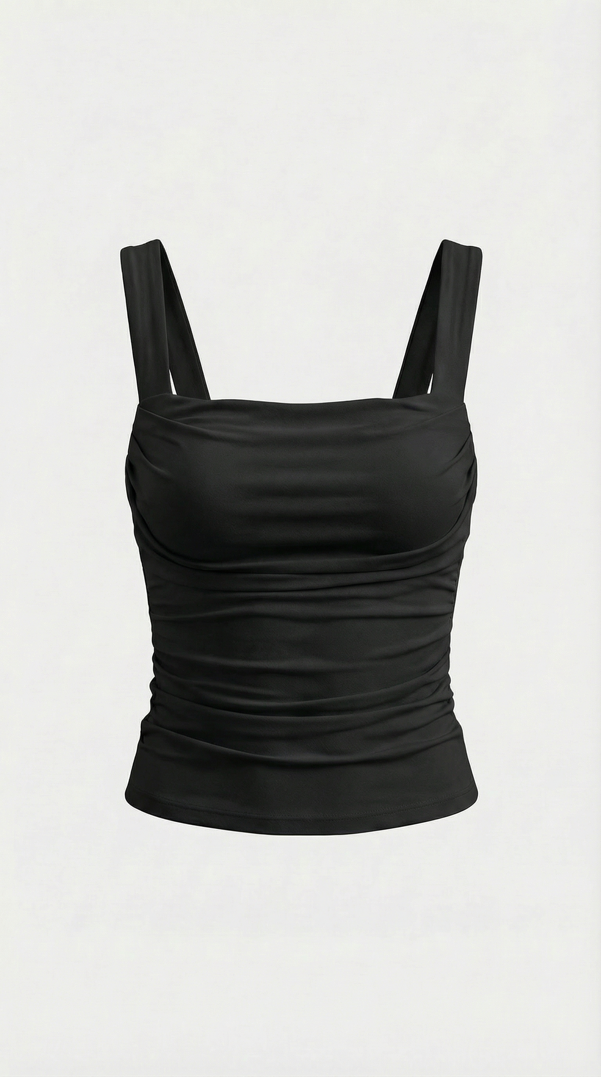 Blusa sin mangas Blair con fruncido y escote cuadrado