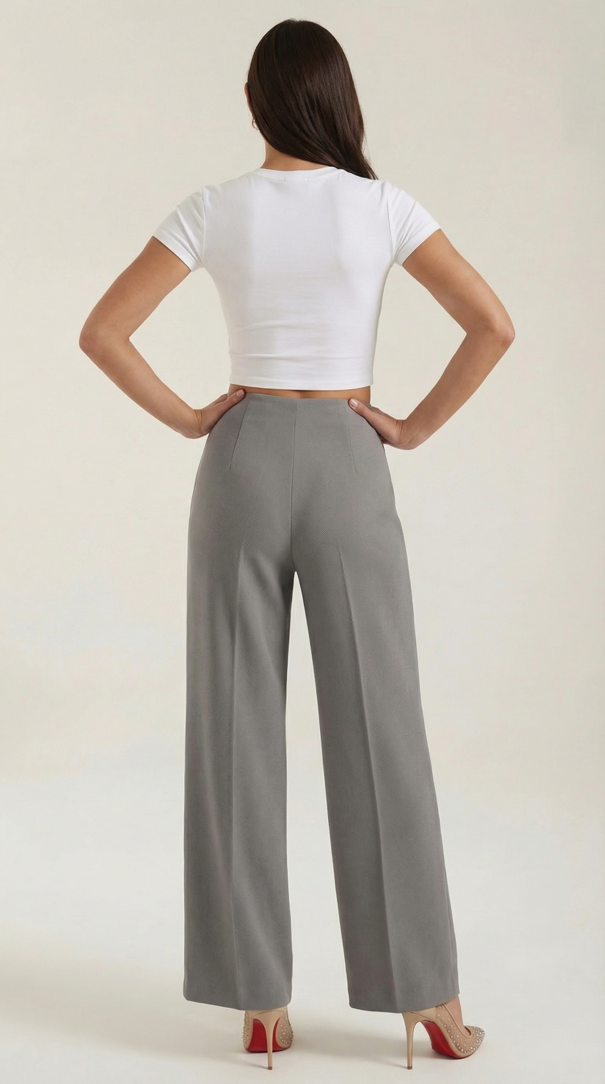 Brooke Pantalones Baggy de Cintura Media