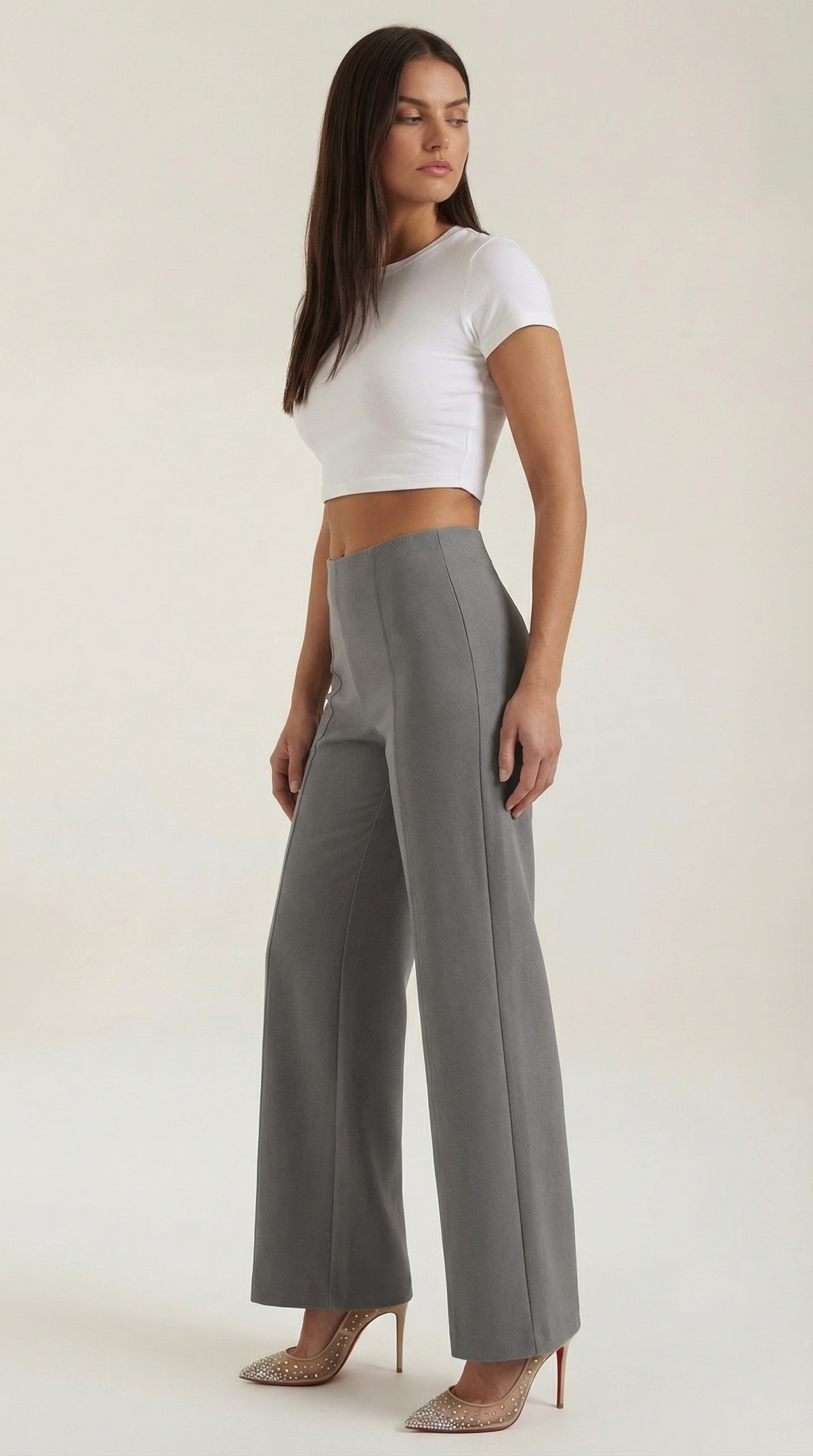 Brooke Pantalones Baggy de Cintura Media