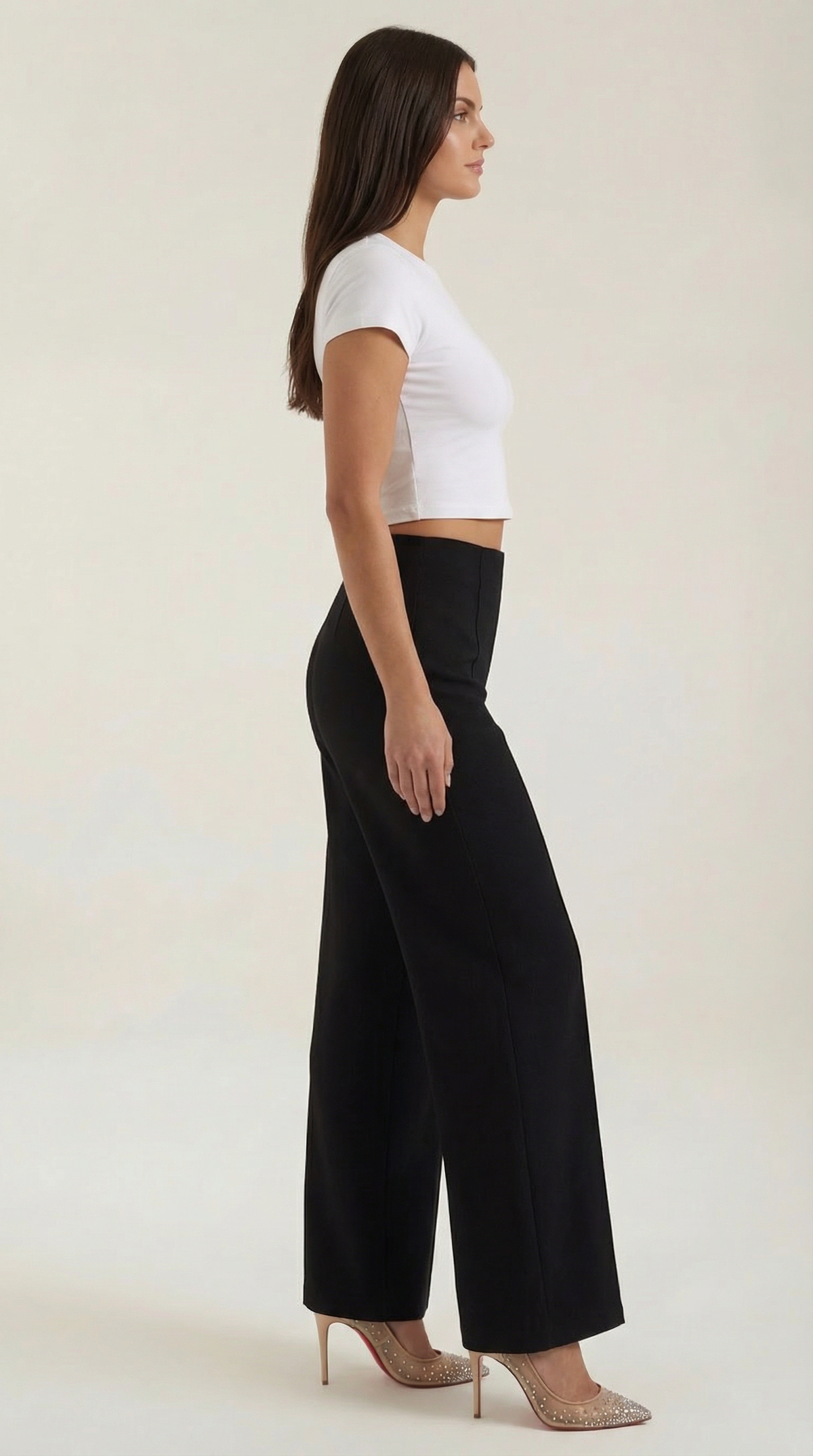 Brooke Pantalones Baggy de Cintura Media