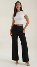 Brooke Pantalones Baggy de Cintura Media