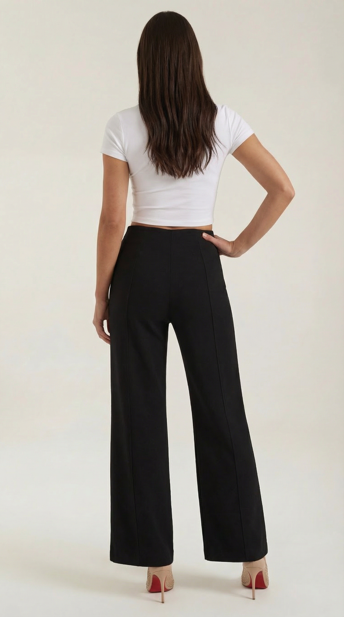 Brooke Pantalones Baggy de Cintura Media