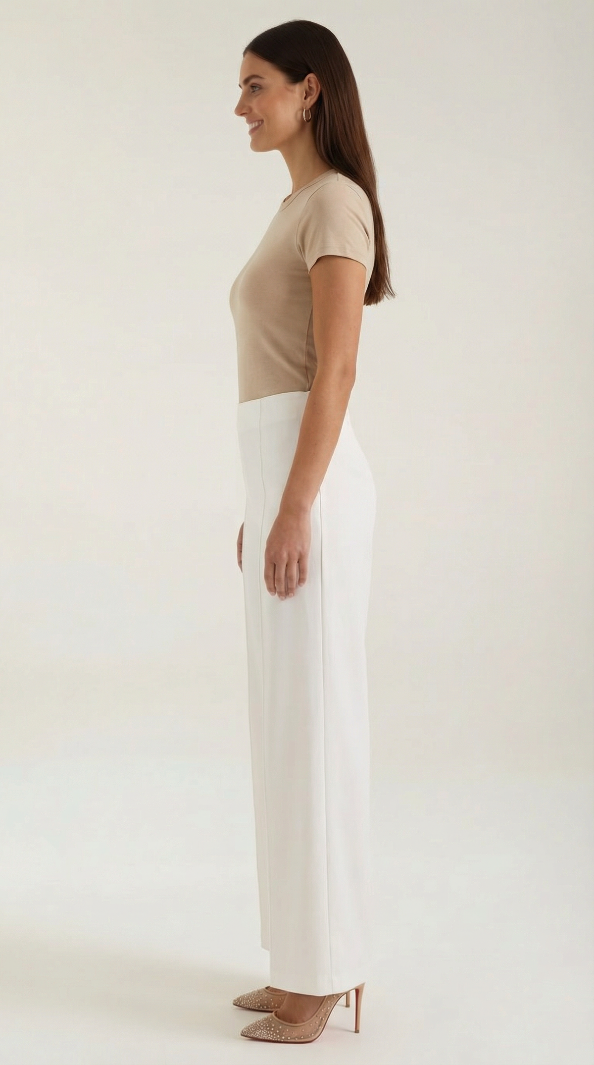 Brooke Pantalones Baggy de Cintura Media