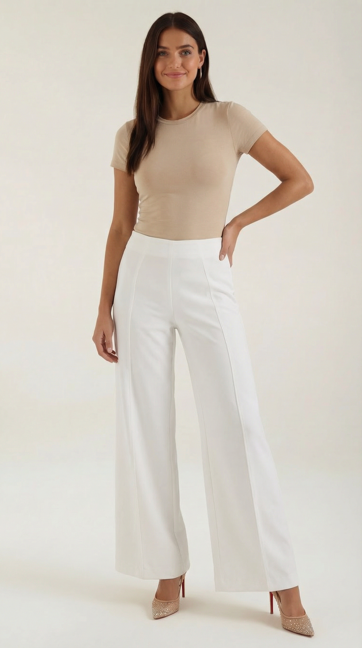 Brooke Pantalones Baggy de Cintura Media