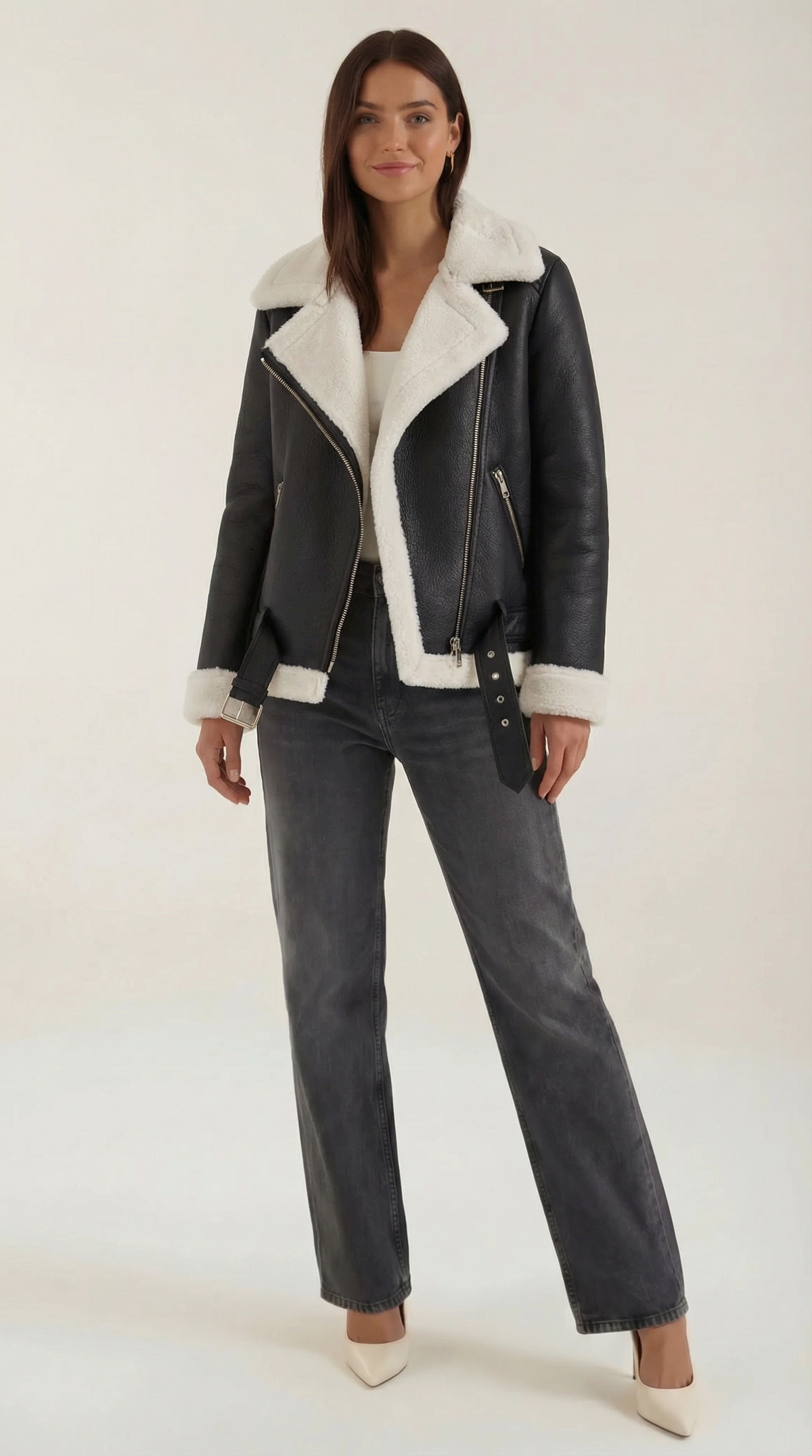 Chaqueta Christine de forro polar con cinturón