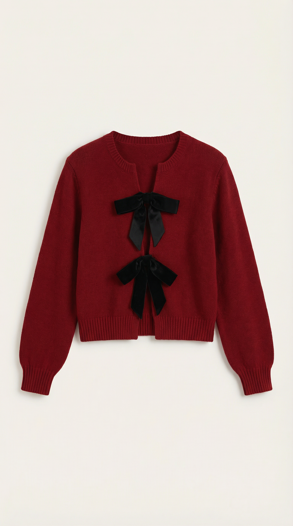 Cynthia Suéter de Punto con Detalle de Lazo