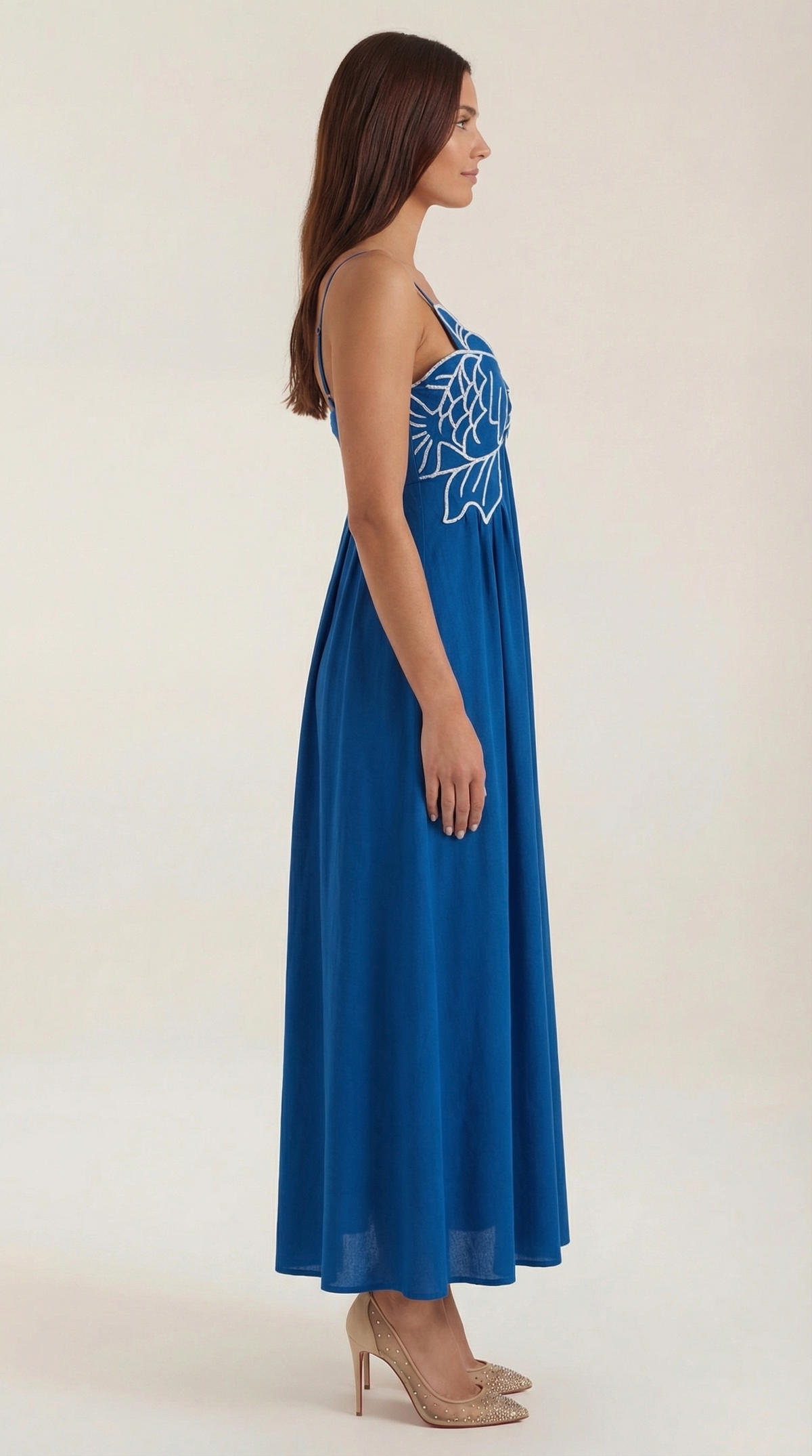 Vestido largo Deborah con bordados
