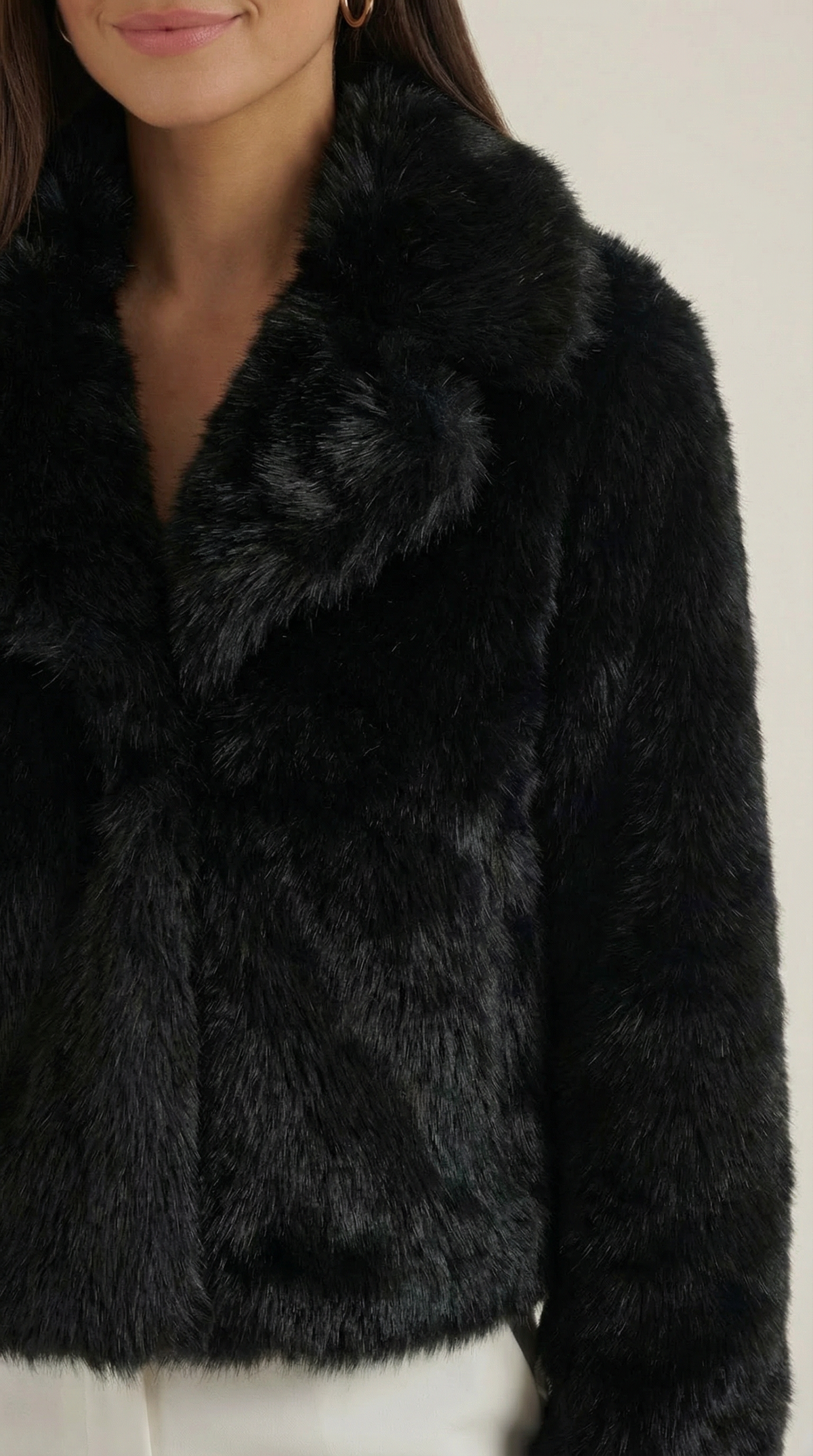 Chaqueta Debra de Piel Sintética Negra