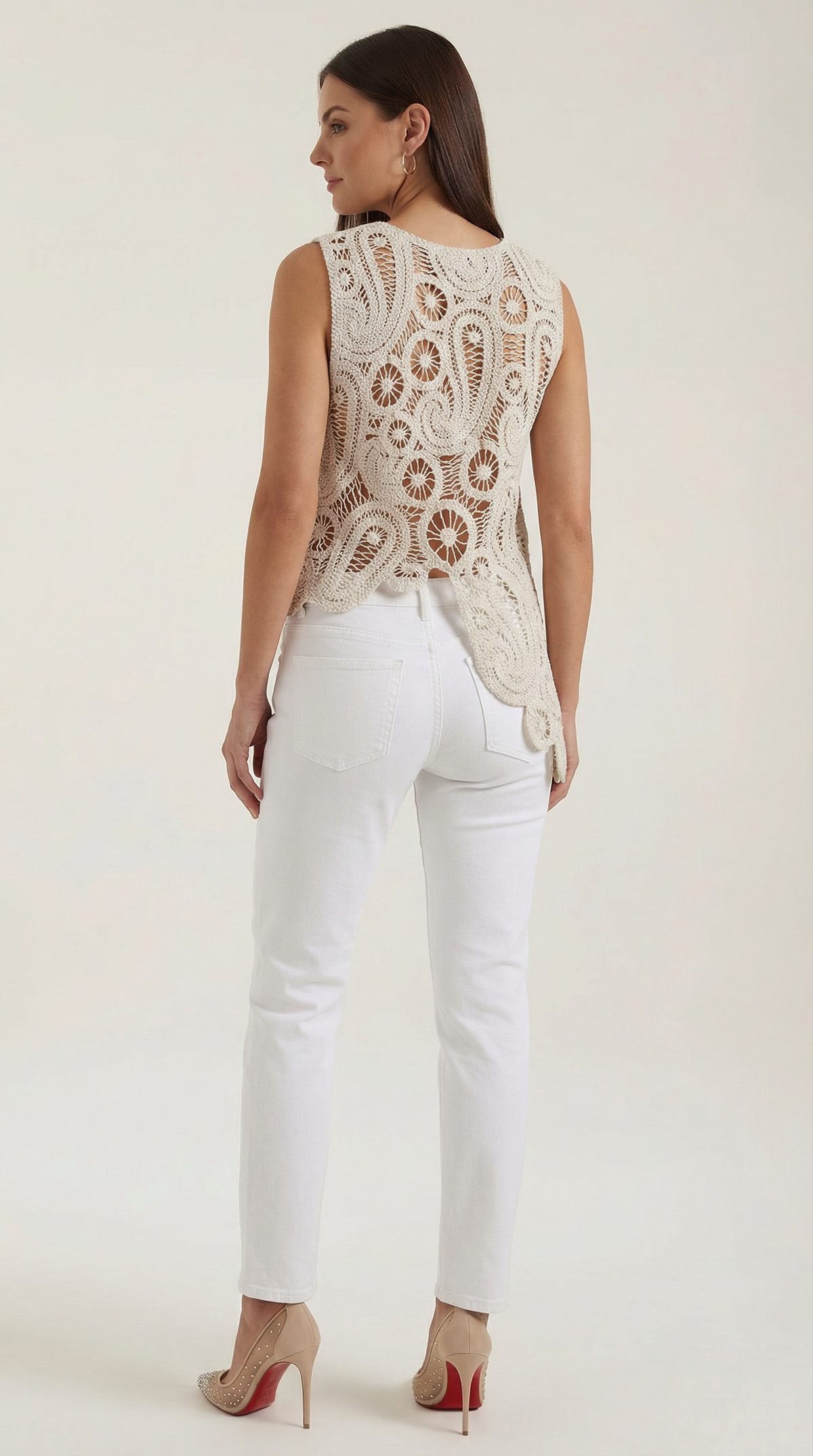 Blusa Asimétrica Delia con Detalles de Encaje