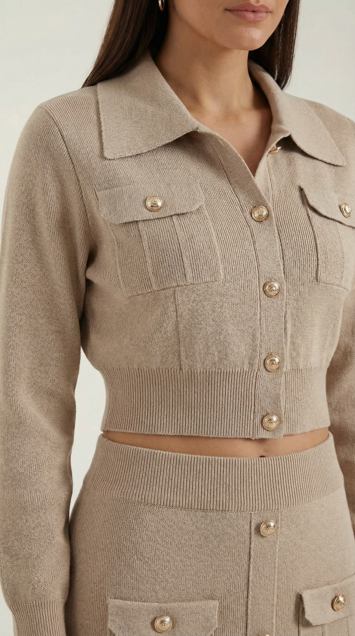 Evelyn Luxe Knit Set with Buttons