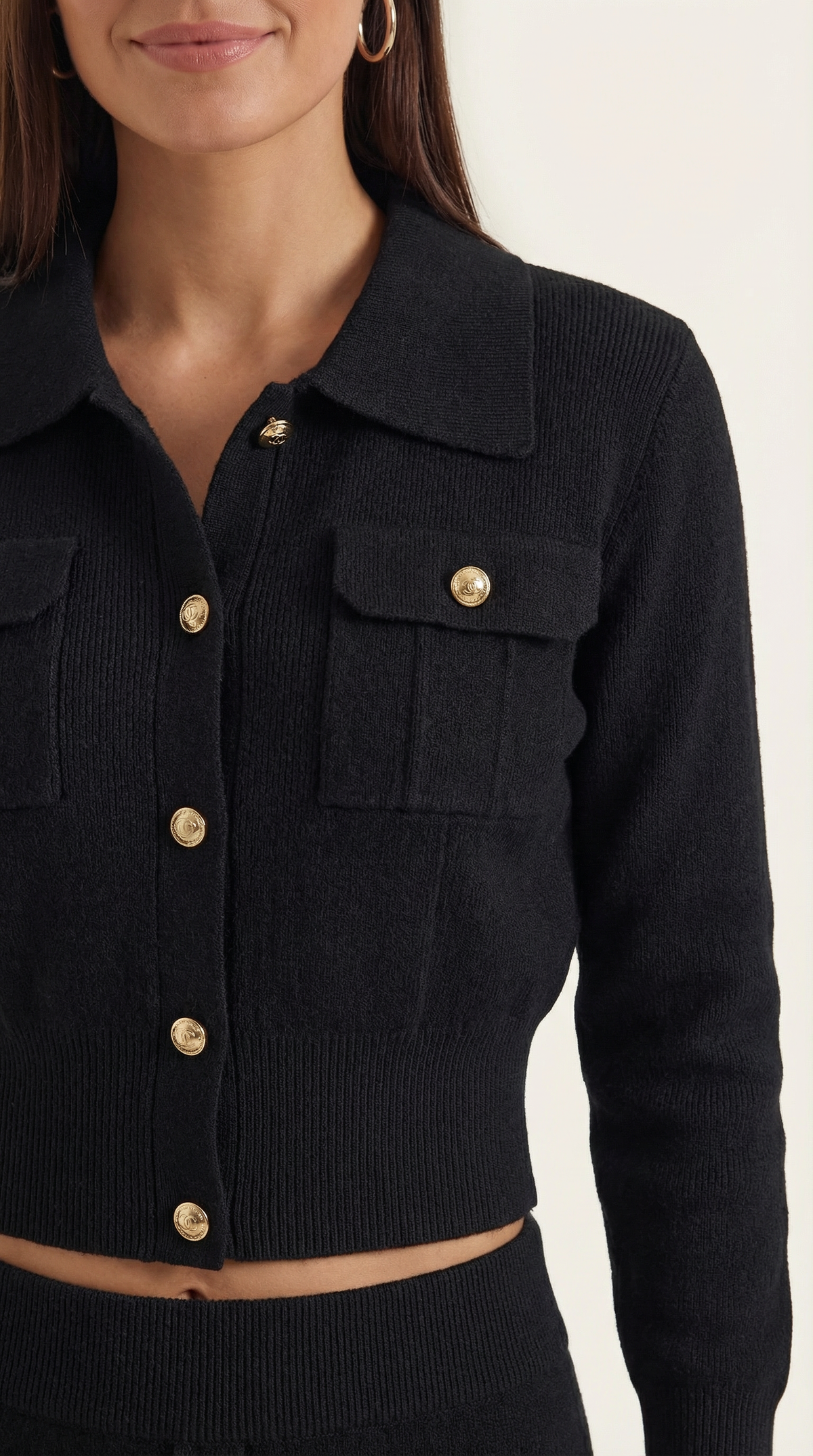 Evelyn Luxe Knit Set with Buttons