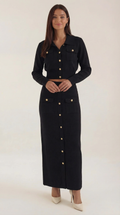 Evelyn Luxe Knit Set with Buttons