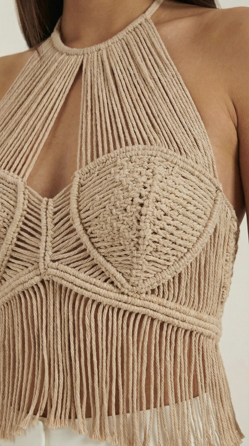 Francine Macramé Halter Top