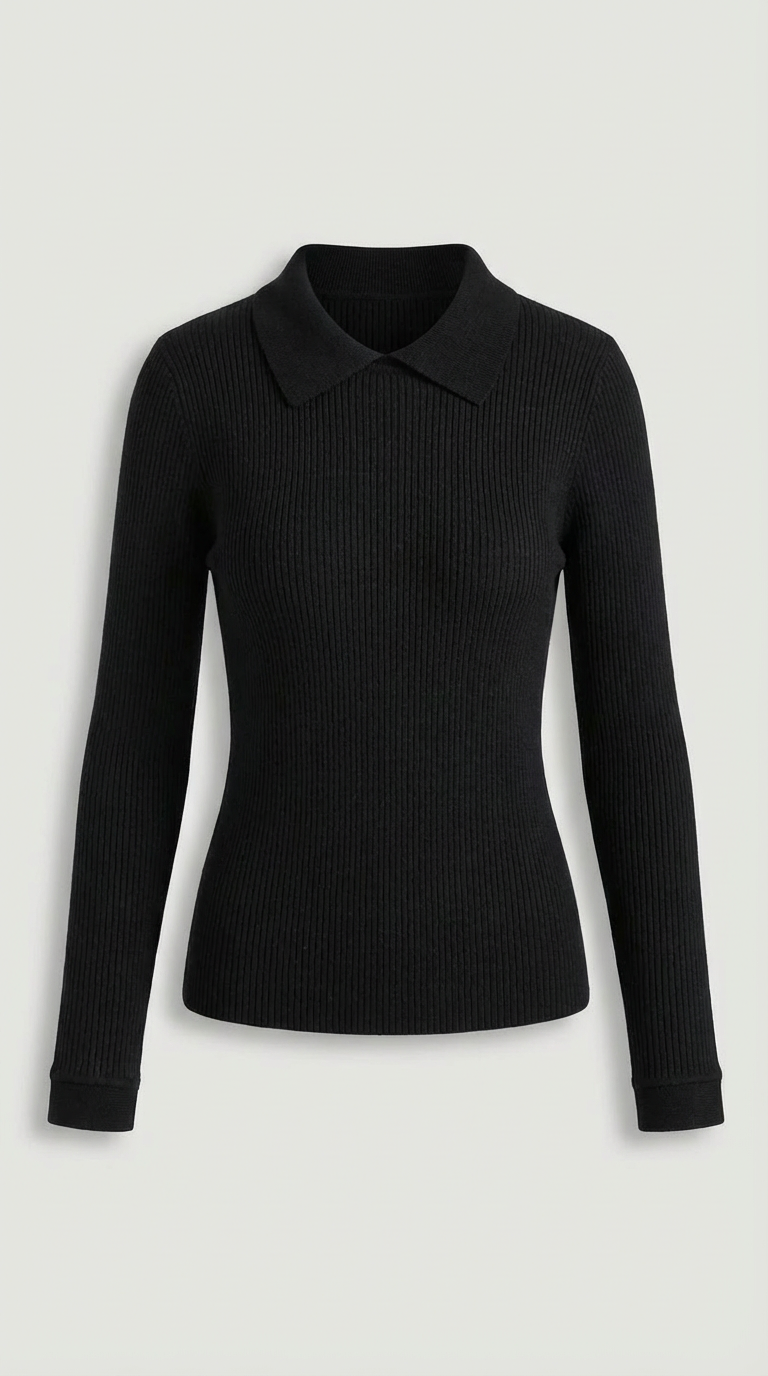 Jersey de lana de manga larga Gail con cuello