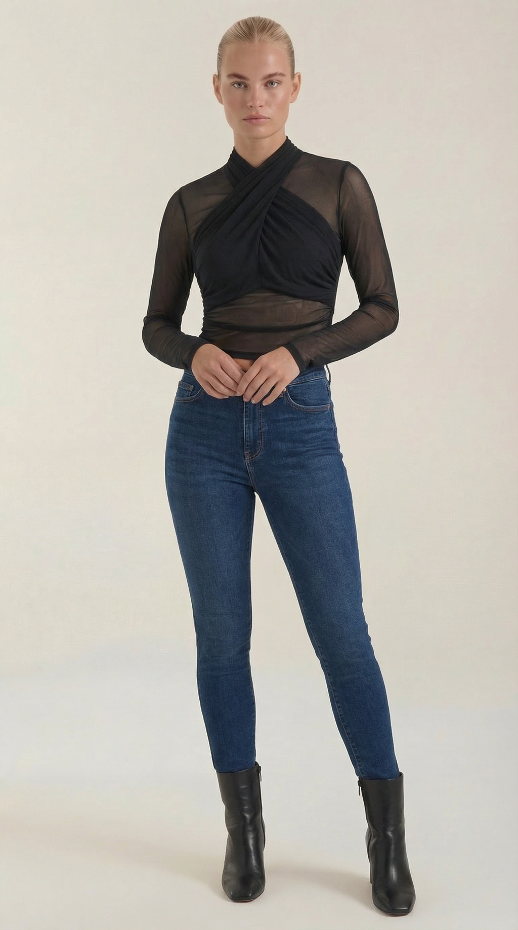 Georgia Transparente Mesh Top