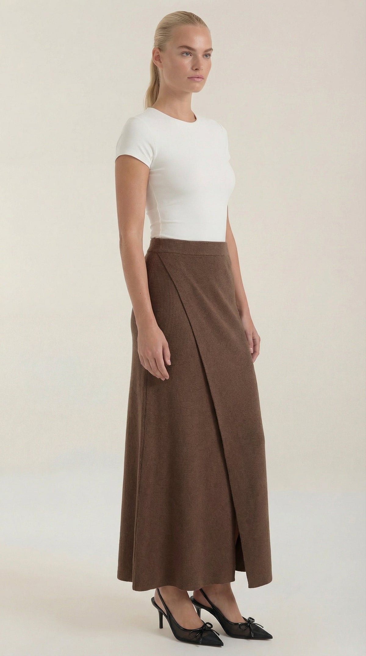 Falda de punto midi Gwendolyn