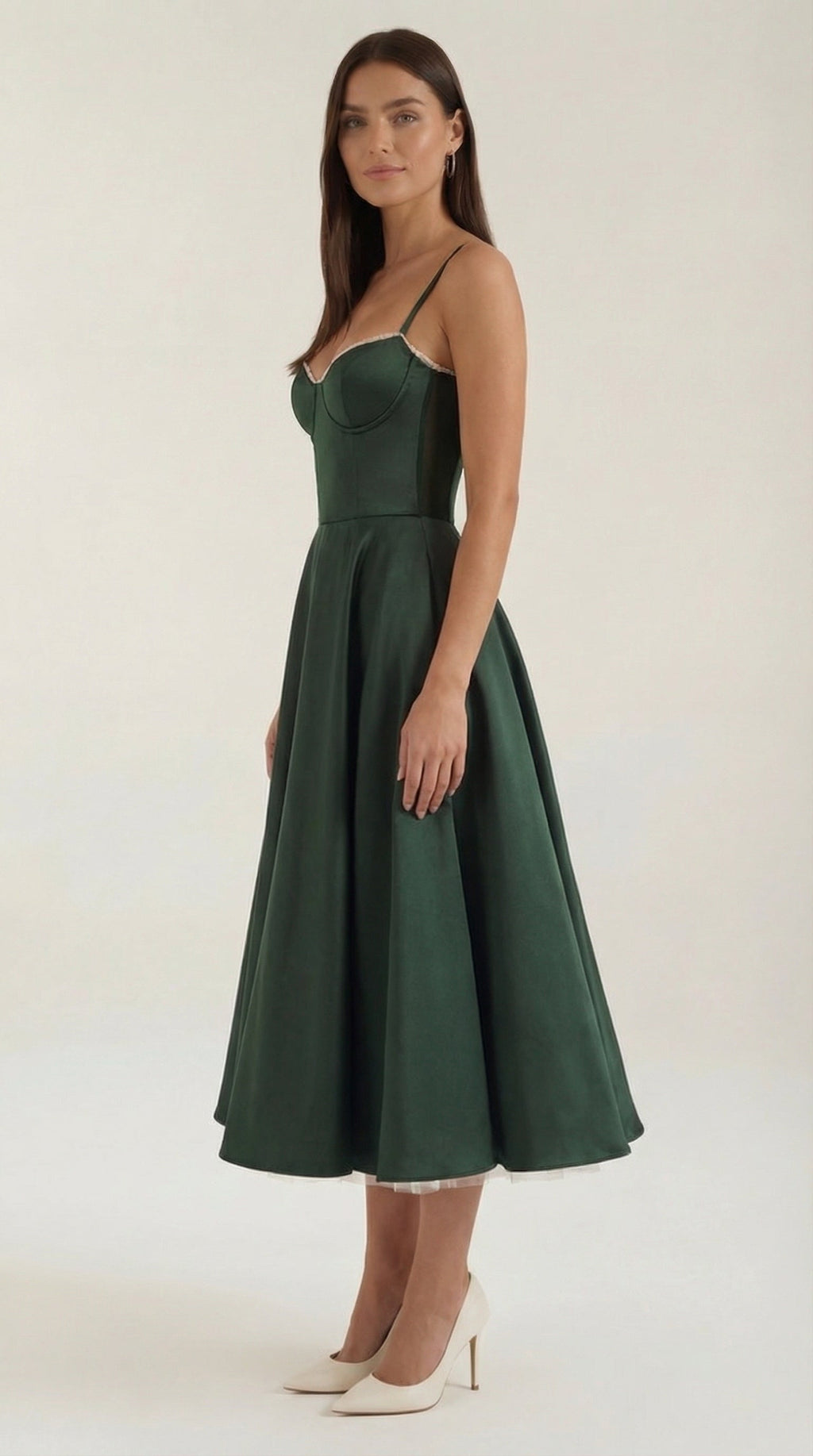 Vestido midi Isolde de tul