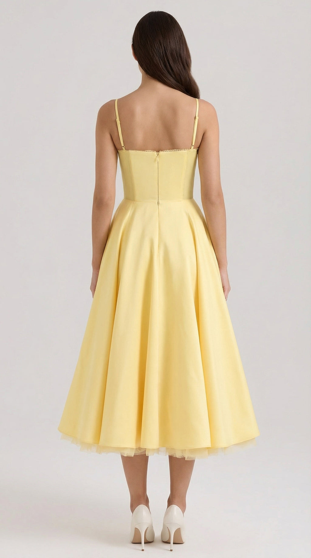 Vestido midi Isolde de tul