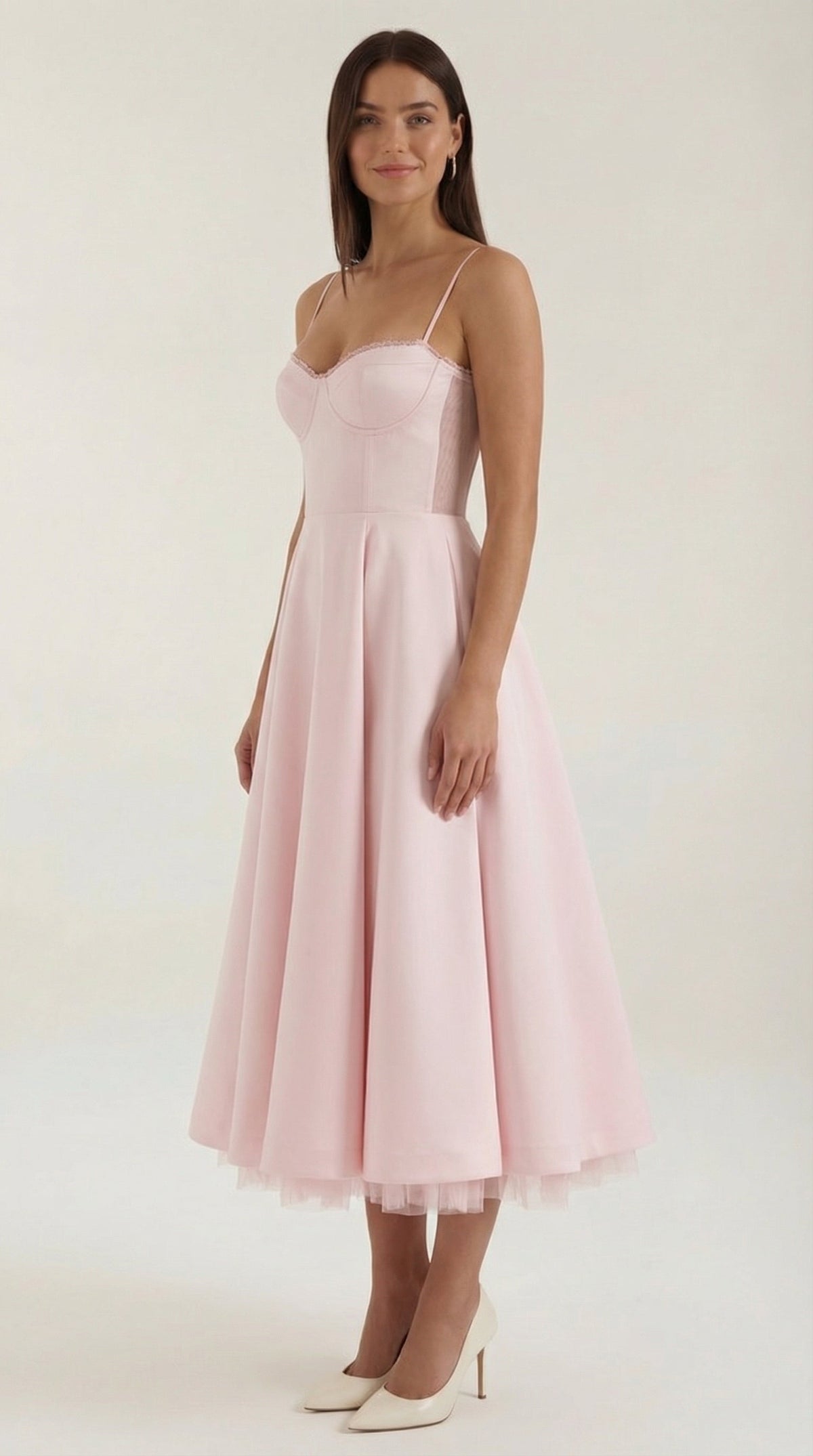 Vestido midi Isolde de tul