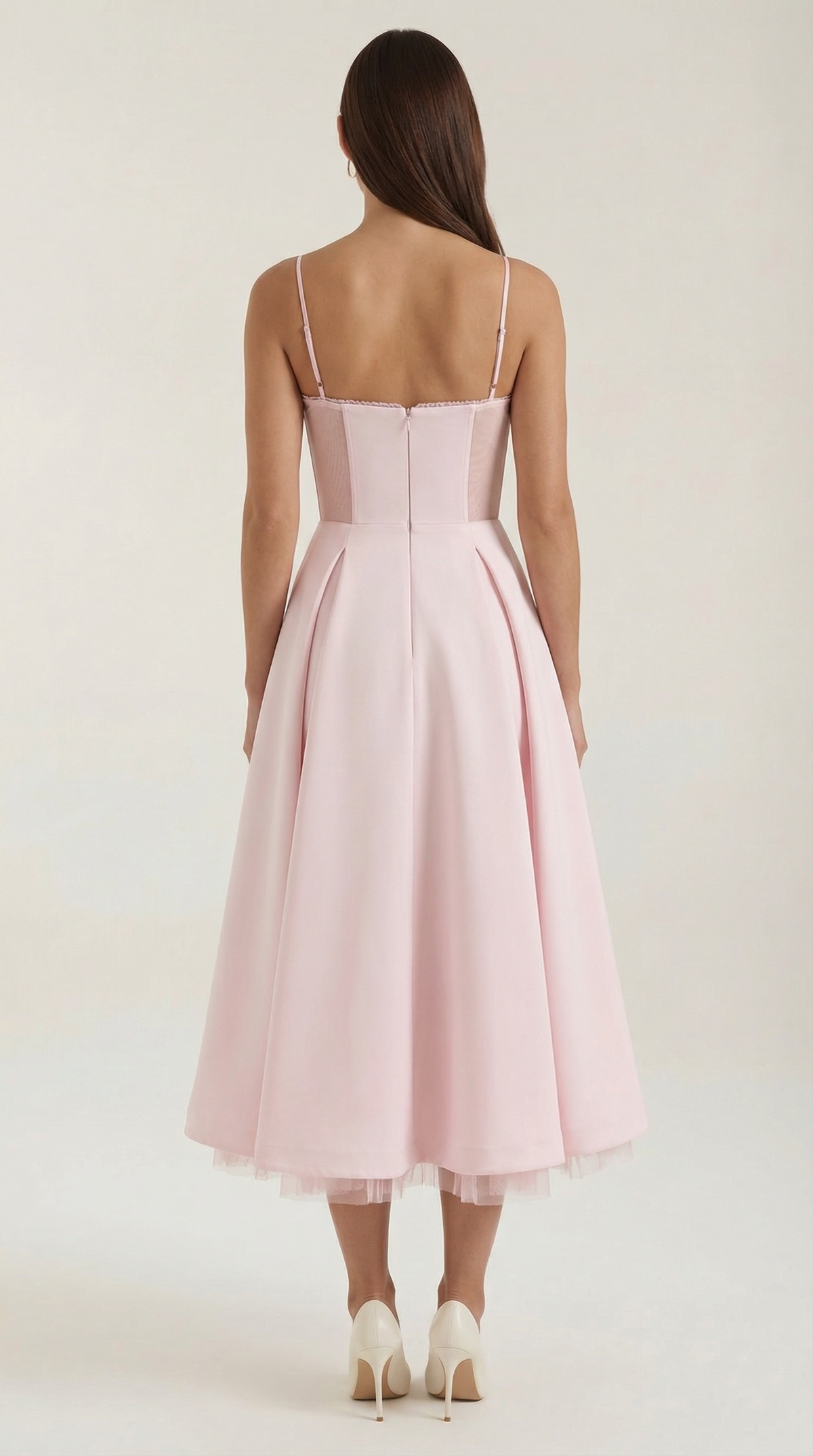 Vestido midi Isolde de tul