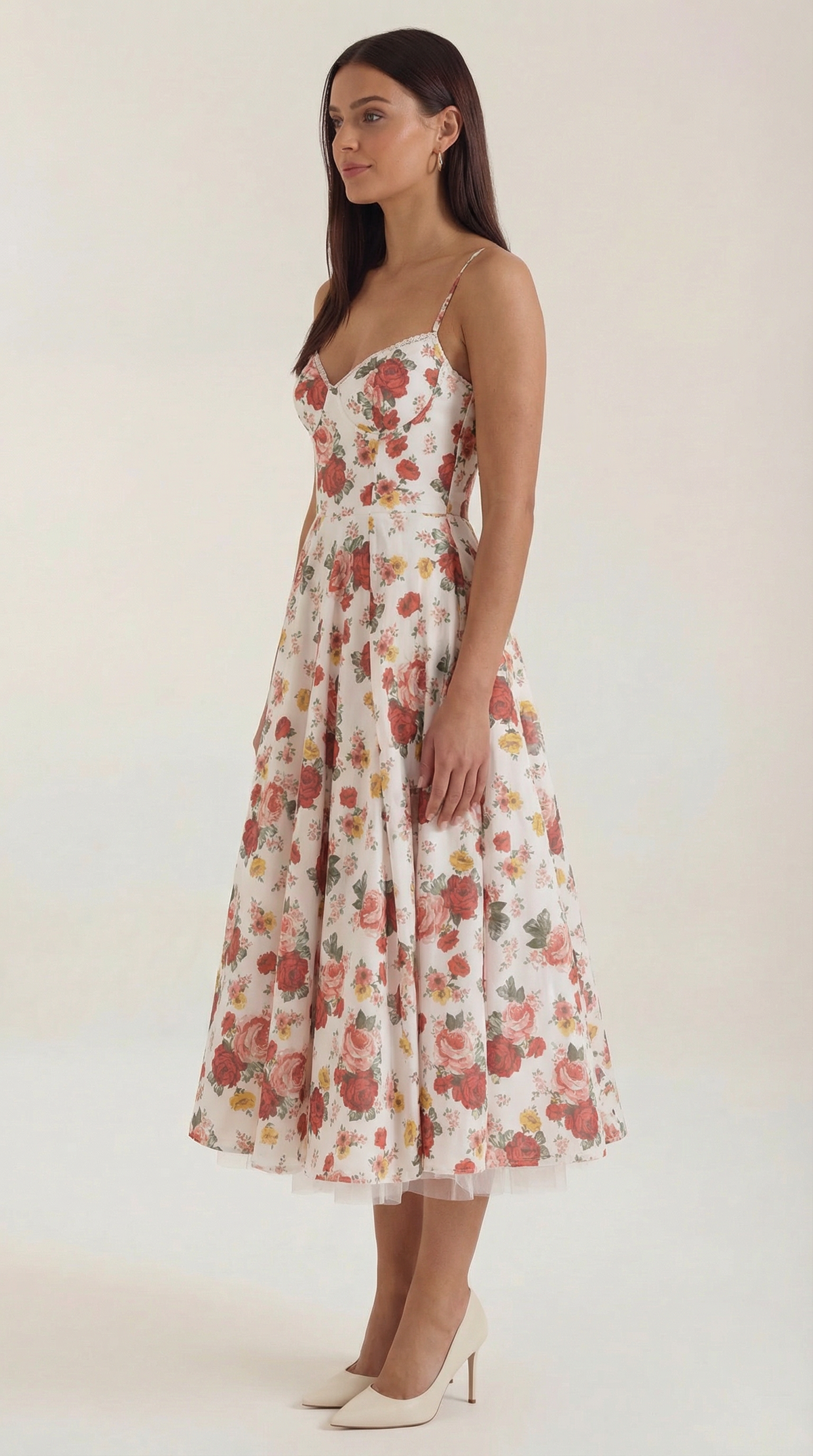 Vestido midi Isolde de tul