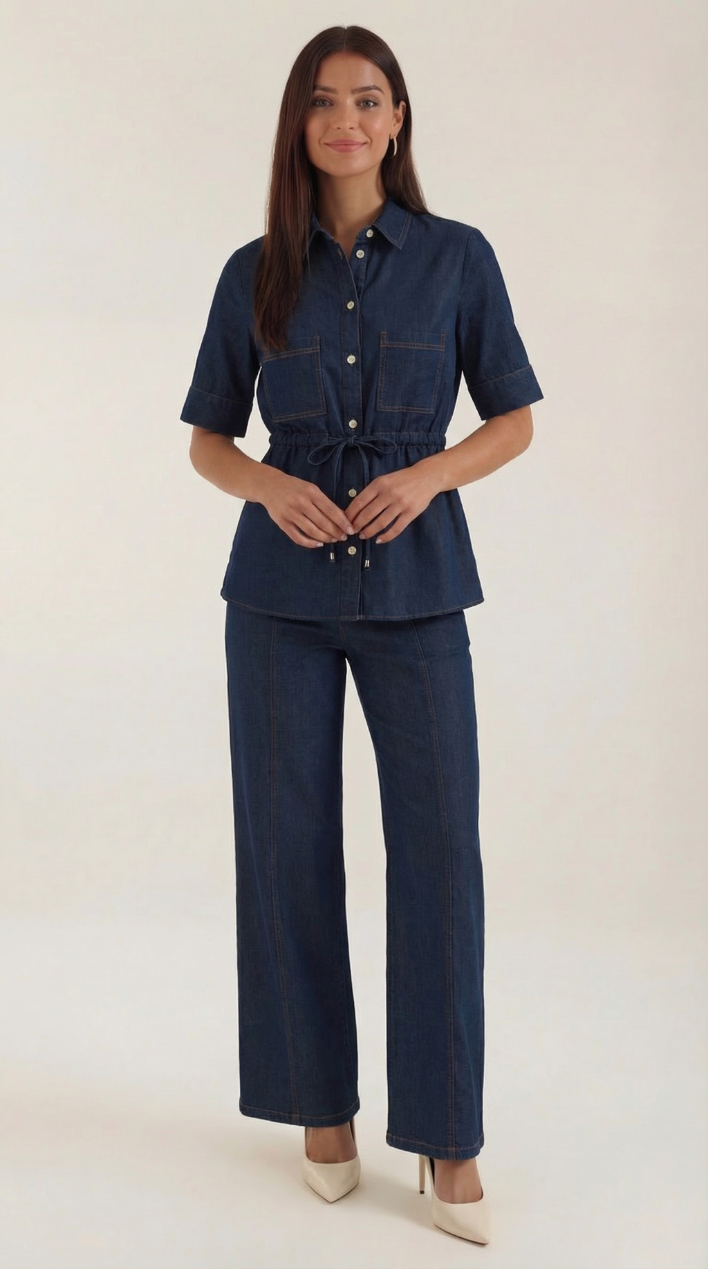 Pantalones de Denim Anchos Jade