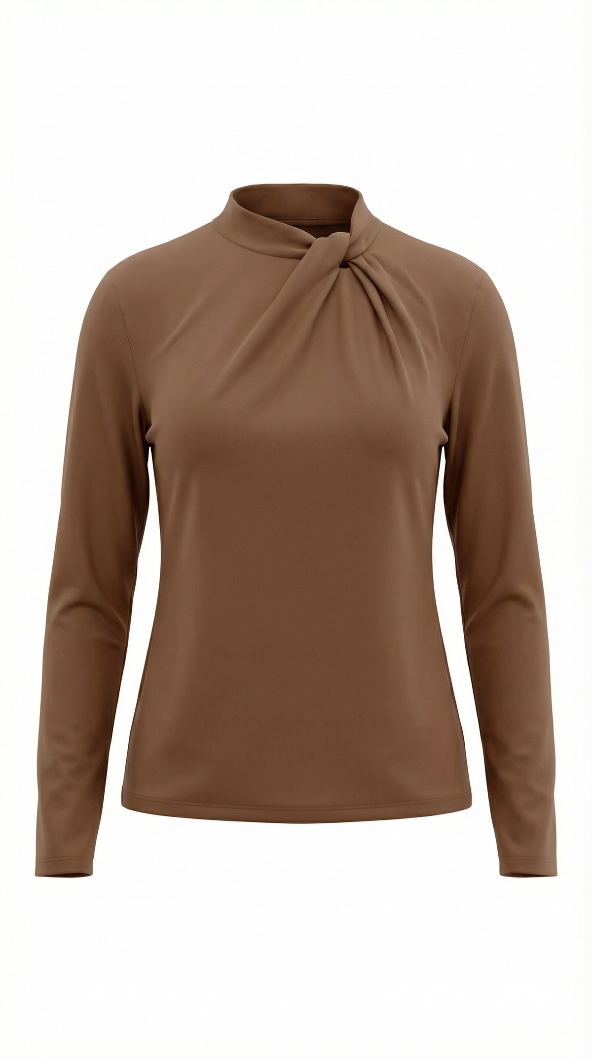 Blusa Jamie con cuello mock y lazo